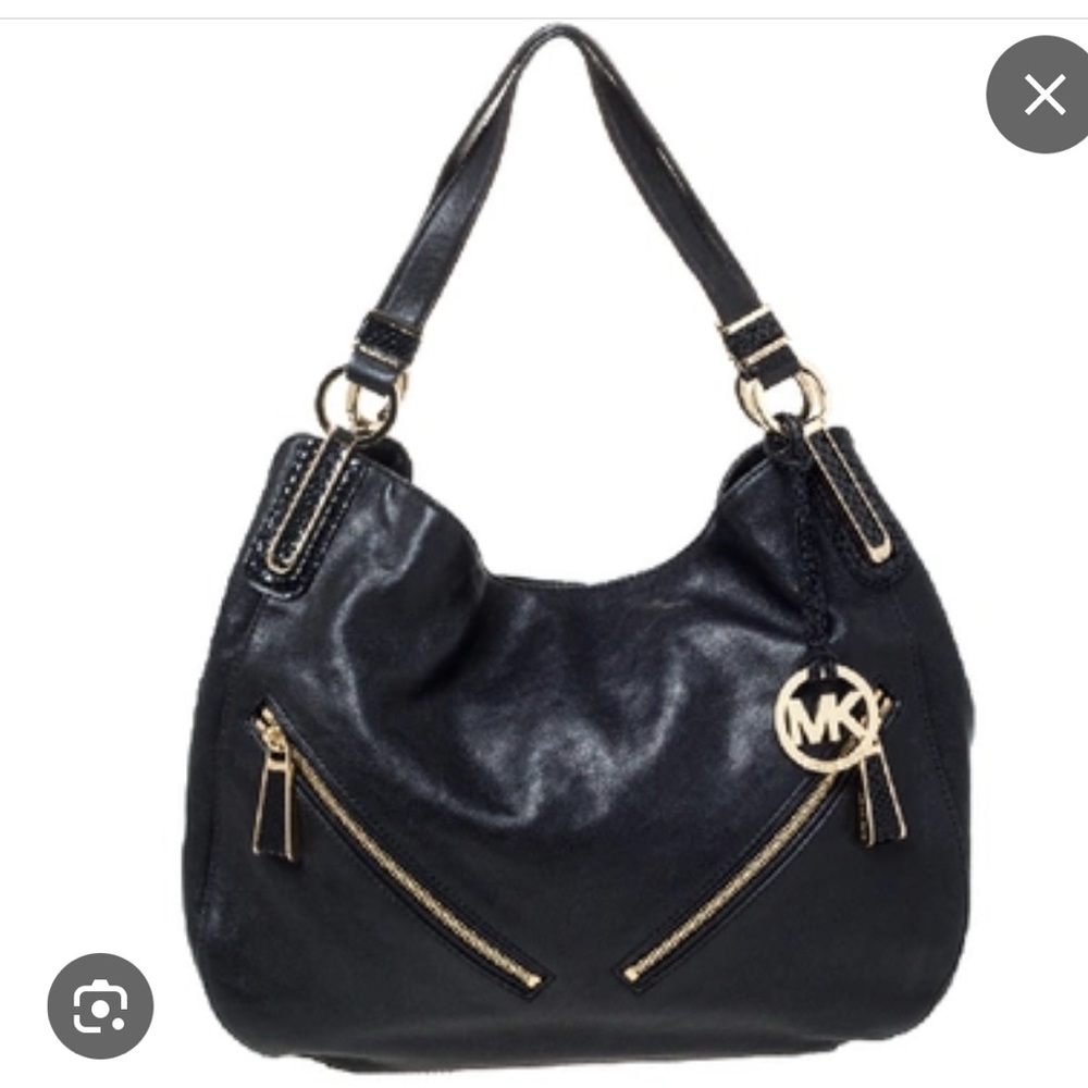 MICHAEL KORS MATELIDA BROWN LARGE SHOULDER BAG